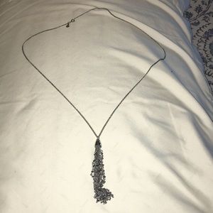 Silver tassel necklace